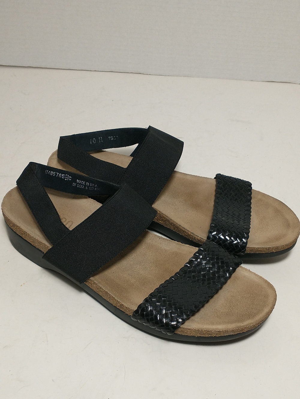 Munro Pisces Black Woven Slip On Sandal, Size 10 M, Cottagecore, Granny Core